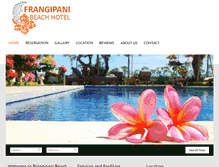 Tablet Screenshot of frangipanibeachhotelbali.com
